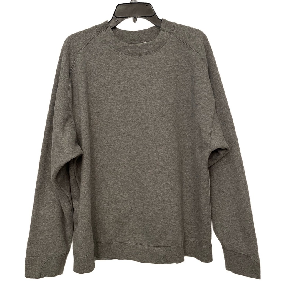 Y2K Russell Athletic Blank Heather Gray Sweatshirt Mens Size XL early 2000s